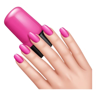 Pink nail polish sticker