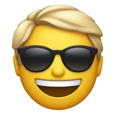 Emoji smiling hard with sunglasses  sticker