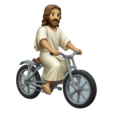 jesus on a bike sticker