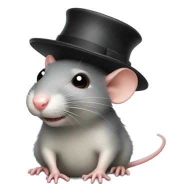 Rat with a hat  sticker