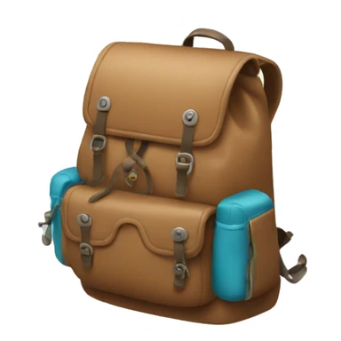 Backpack with pins sticker