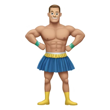 John Cena wearing a tutu sticker