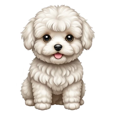 white maltipoo sticker