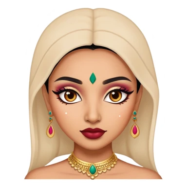 pretty south asian baddie with makeup sticker