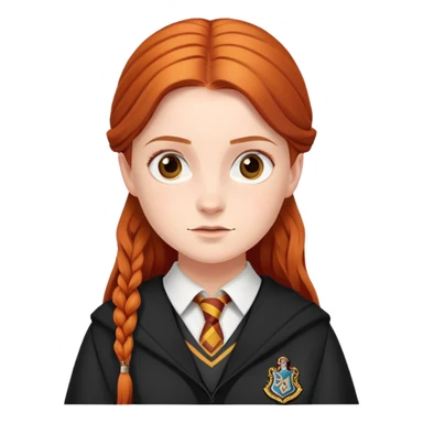 Ginny Weasley in harry potter, wear hogwarts uniform sticker