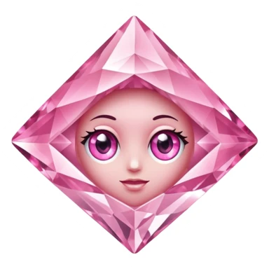 pink diamond with eyes sticker