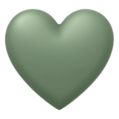 Sage green heart sticker