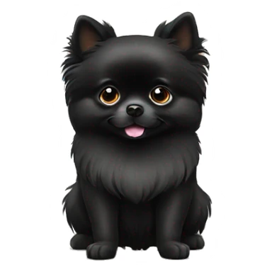 black-Pomeranian-dog sticker