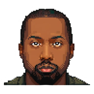face of Kanye West sticker