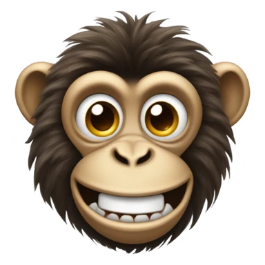 a monkey that looks crazy sticker