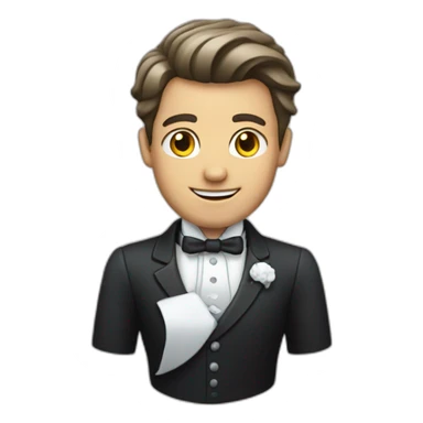 Butler mit schnurrbart sticker