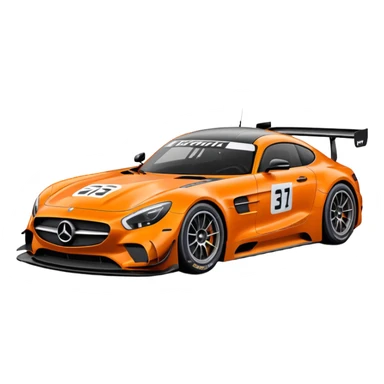 Mercedes AMG GT3 orange sticker