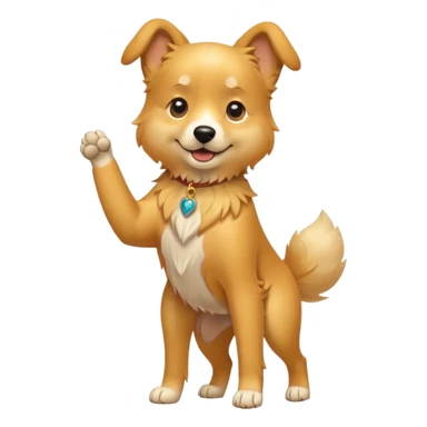 A dog that can walk on to legs sticker