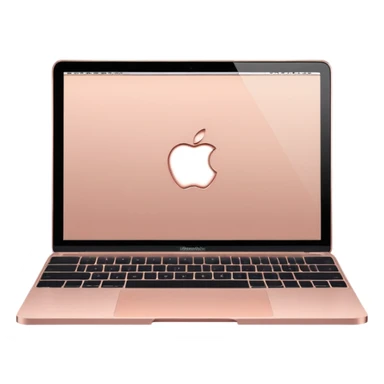 MacBook couleur or rose sticker