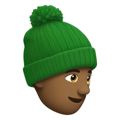 Green beanie hat only sticker