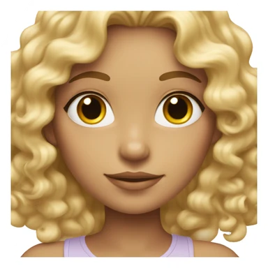 blonde girl with curly hair, coquette  sticker
