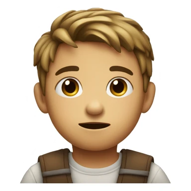 child shrugs his shoulders and spreads his arms  sticker