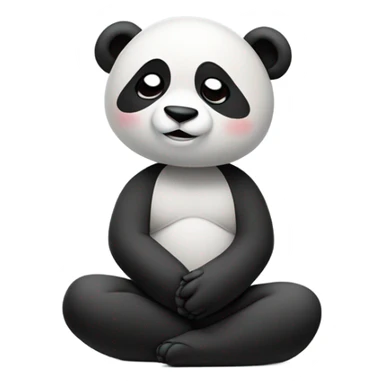 panda meditation sticker