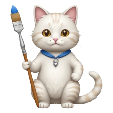 cat Artist, full body sticker