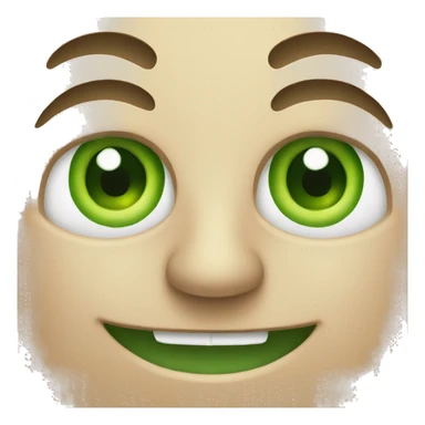 Smile with cucumber eyes sticker