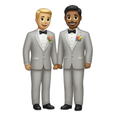 gay grooms venezuelan and american sticker