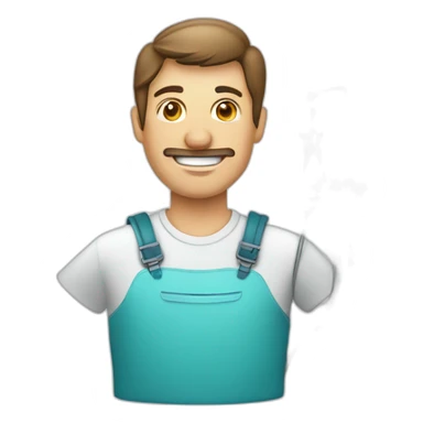 man-dental irrigator sticker