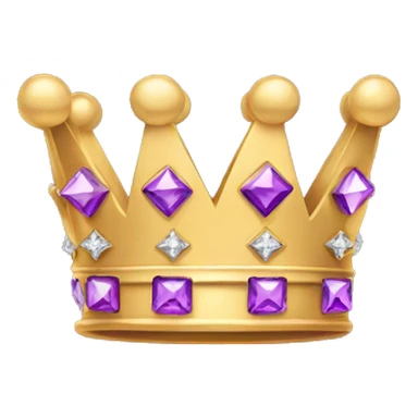 Gold Crown with purle diamonds sticker