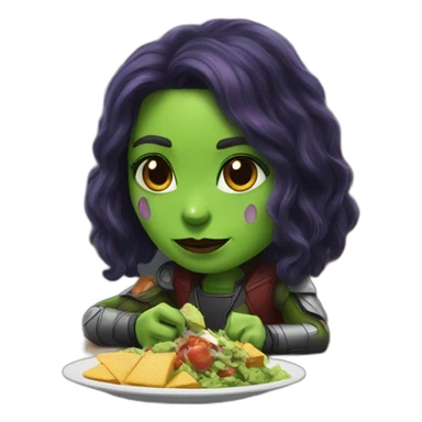 Gamora eat lunch sticker