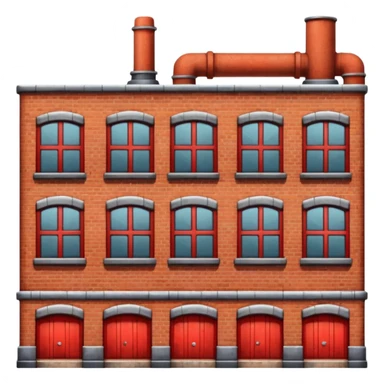 old factory made of bricks without pipes sticker