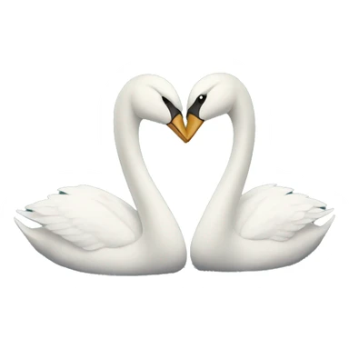 Two swans love sticker