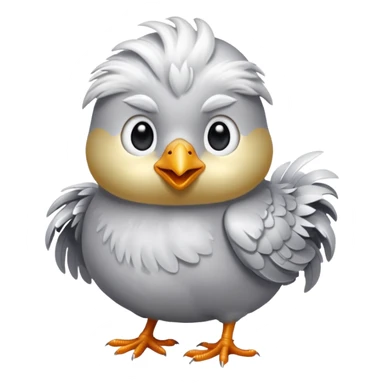 silver little chicken sticker