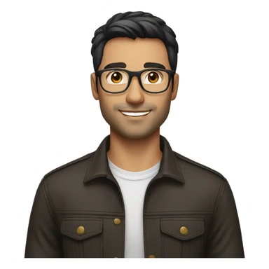 Photographer male Brunete glasses sticker