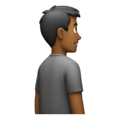 man with his back turned sticker