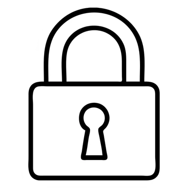 modern style secure lock symbol sticker