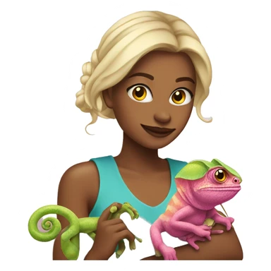 Girly with a chameleon sticker