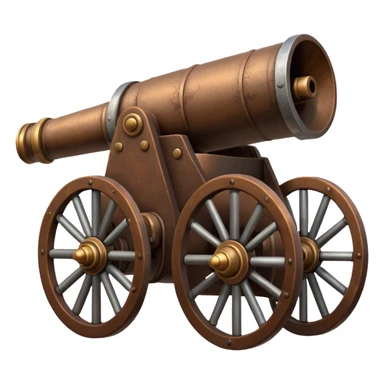 Create an emoji of a war cannon. The cannon should be brown. sticker