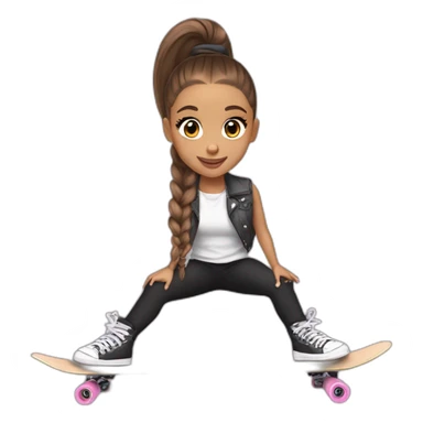 Ariana grande qui fait du skate sticker