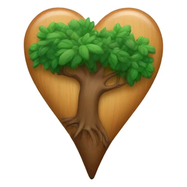 A grove heart with a heel sticker