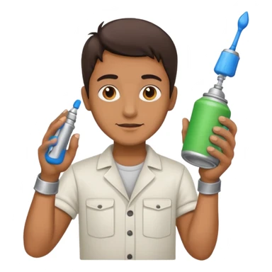 Painter + spray can sticker