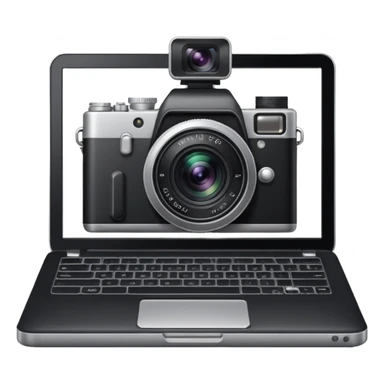 camera on top of a laptop sticker