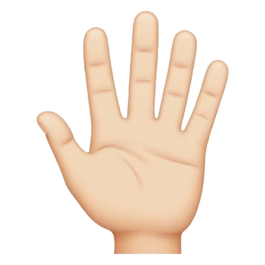 girls hand with four fingers up sticker
