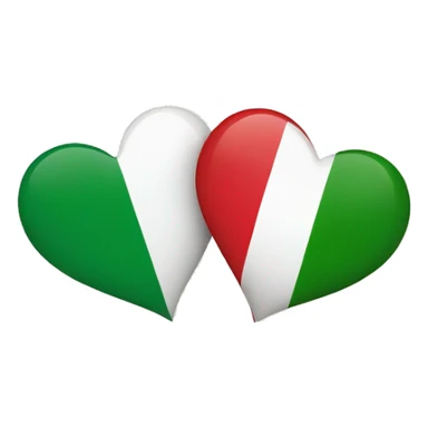 mix flag Italy and a heart sticker