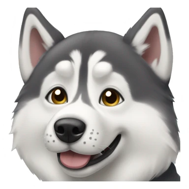 husky dog after surgery sticker