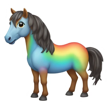 rainbow horse sticker