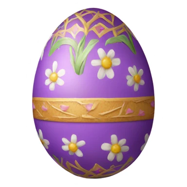 Realistic detailed Decorated Easter egg sticker
