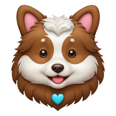 dog with Heart-Eyes Emoji sticker