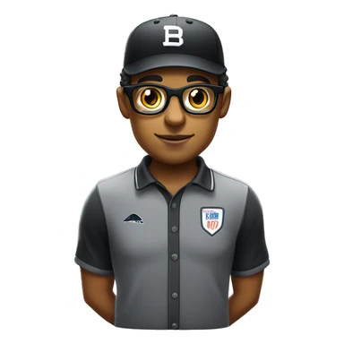 Mulatto umpire confident business young adult cat pfp with sport glasses, eyes gleaming with redemption sticker