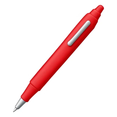 Red 3D plasticine pen sticker