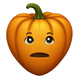 pumpkin heart sticker