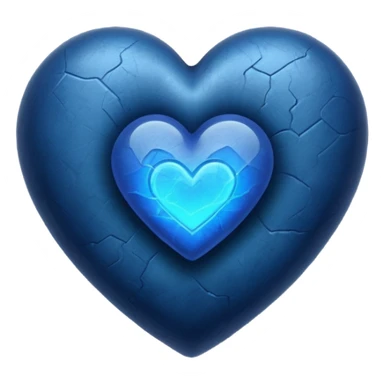 retro heart dark blue aesthetic sticker